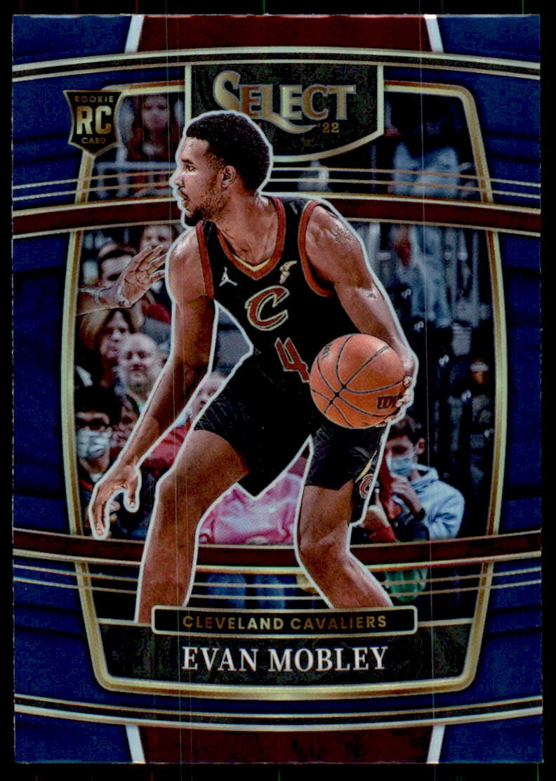 2021-22 Panini Select #5 Evan Mobley Silver Blue Prizms Rookie