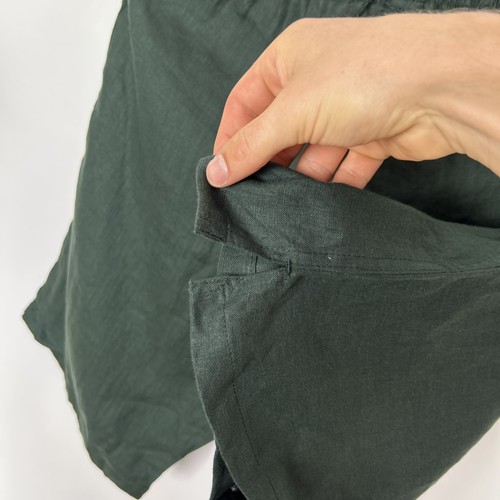 KITON Napoli (L) Sommershorts aus reinem Leinen mit Kordelzug grün - Bild 5 von 7