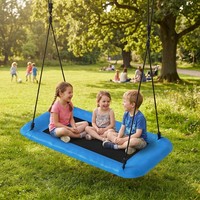 Nest Swing for Kids with Adjustable Ropes Basket Swing, 300KG Capacity, Blue