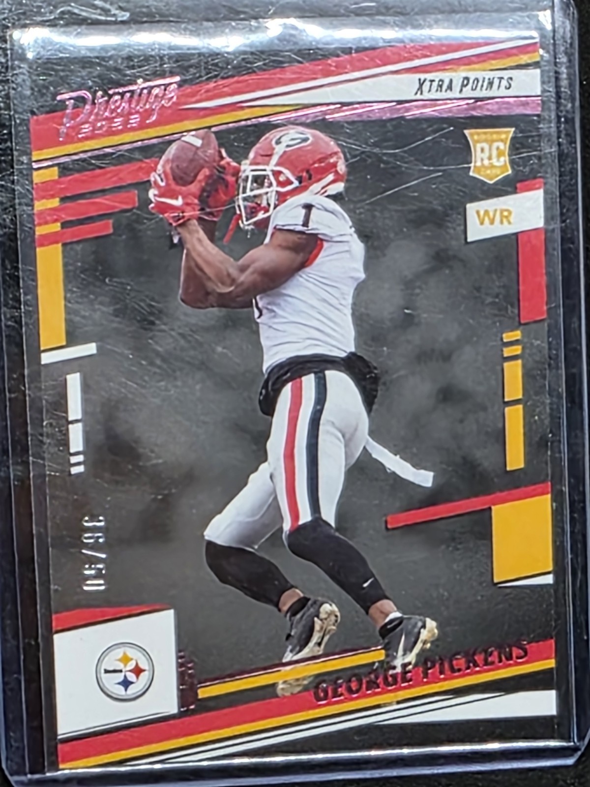 2022 Panini Prestige Rookies George Pickens #323 Xtra Points Pink /50 (RC)