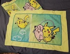 Vintage Pokemon Nintendo 90's Pillowcase Pikachu Clefairy  Snap Closure Set 2
