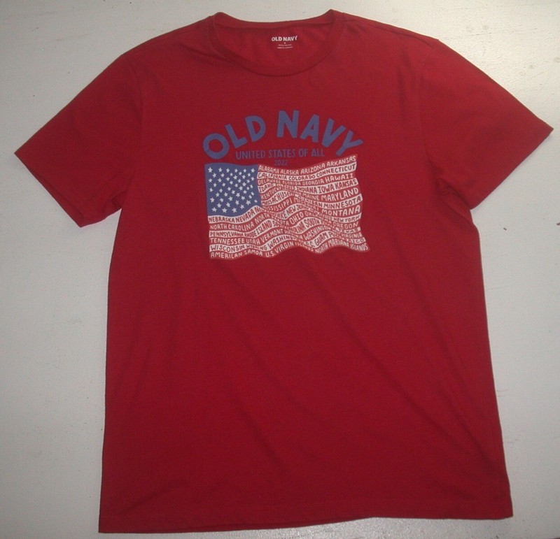 OLD NAVY Unisex Size Small Short Sleeve Red United States of All 2022 T Shirt