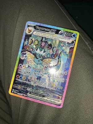 Pokémon TCG Prismatic Evolutions Vaporeon EX Card 149/131