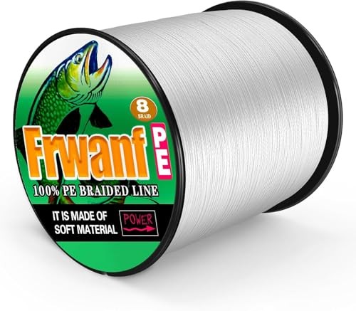 NEW Frwanf Fishing Line 8-Strand Braided PE Line 500m Size 6 White for - Image 2
