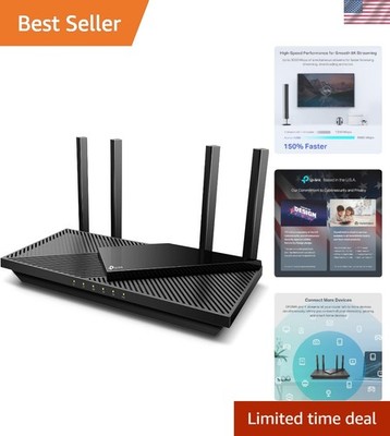 Secure Wi-Fi 6 Router Archer AX55 - 2402 Mbps Dual-Band Router for Smart Homes