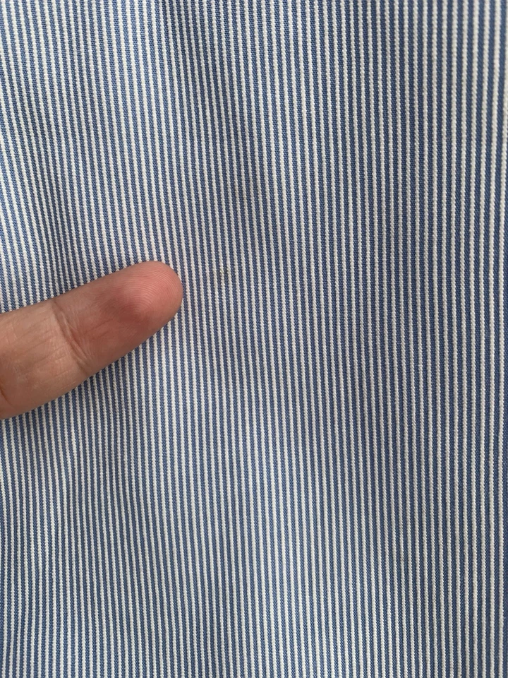 Blazer Burberry London 42R Azul Rayas Bond Street Algodón Microfibra Loco EE. UU. #Z54 Foto 4 de 4