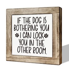 Pet Decor Sign, Funny Dog Decor, Wooden Box Signs for Home Decor, Dog Themed ...