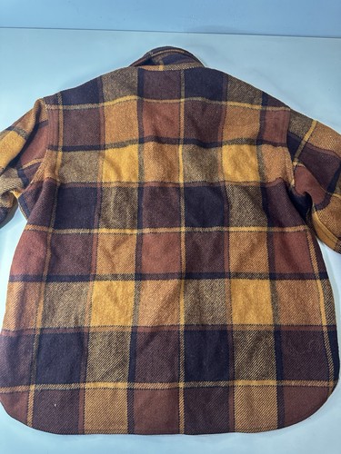 Vintage 60s 70s Montgomery Ward Plaid Wool Shirt Jacket Mens Size S/M - Bild 8 von 11