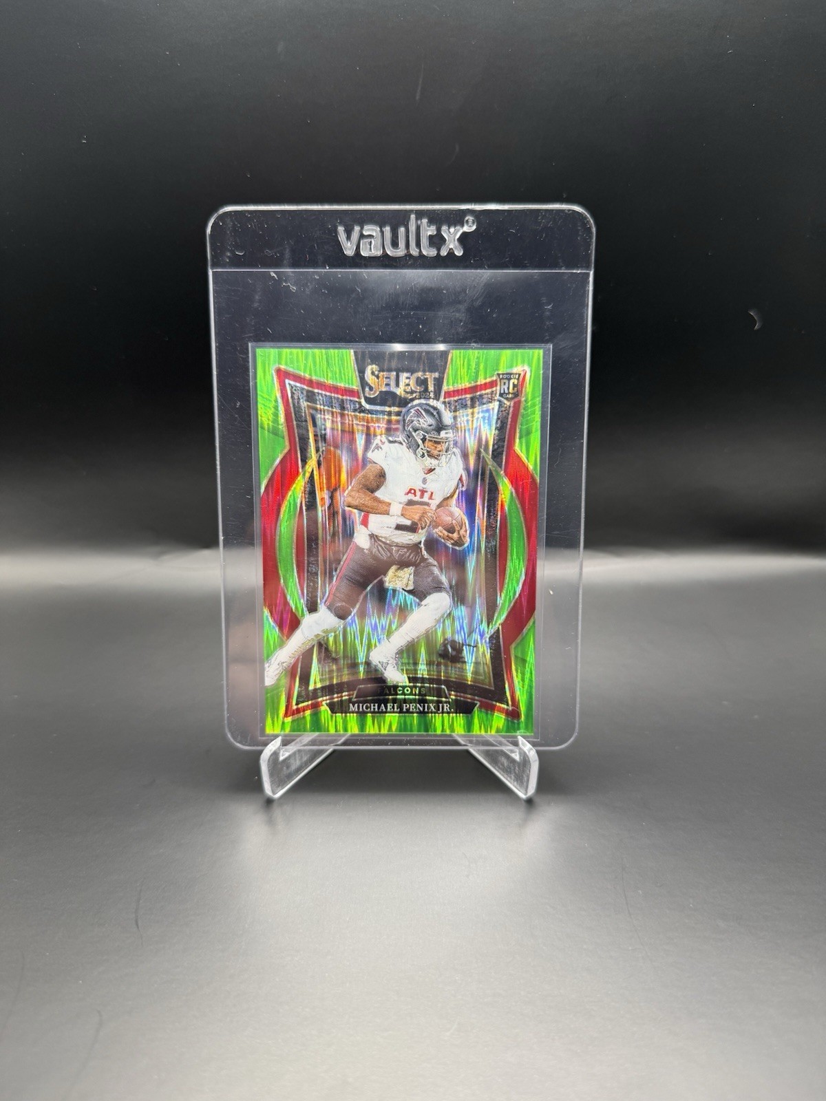 2024 Panini Select - Concourse Michael Penix Jr. #80 Neon Green Shock Prizm /599