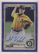 2020 Bowman Chrome Prospects Purple Refractor /250 Gus Varland #CPA-GV Auto 08z4