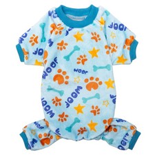 CUSOZWO Dog Pajamas - Soft Velvet XS-neck 10",chest 16",back 12", Blue
