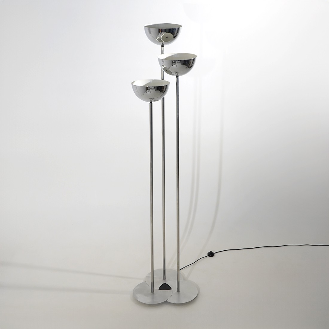 Lampada da terra a 3 steli di Lamperti, anni ’70, floor lamp, italian design, ch foto 3