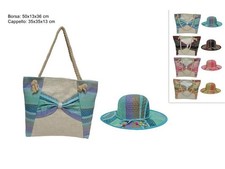 1 Pezzo Borsa Mare con Cappello Abbinato 50 x 13 x 36 cm 4 Colori