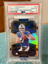 Josh Allen -  2017 Panini Select  -  2018 XRC Silver Prrizm- #303 -  PSA 10