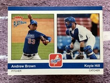2004 Fleer Platinum Andrew Brown Koyie Hill #191 Los Angeles Dodgers