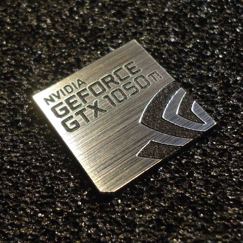 Nvidia GEFORCE GTX 1050 Ti PC Logo Label Decal Case Sticker Laptop