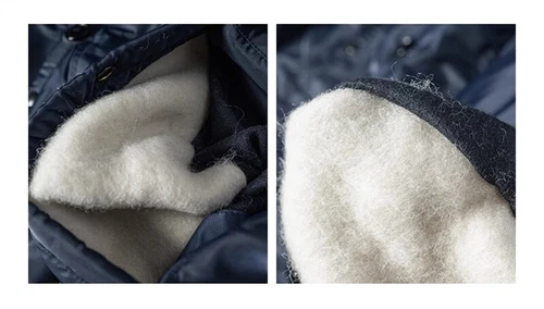 Parka Fliegerjacke dunkelblau kaltes Wetter Fellkapuze - Bild 21 von 31