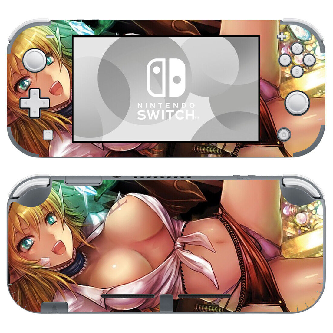 NSL Switch Lite Console Skin Decals Sticker Wrap Anime Sexy Hot Girls Lady Vinyl-image