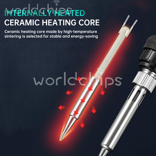 80W Electric Soldering Iron Welding Gun Tool W/ Solder Wire Desoldering Pump USA - Picture 13 of 17