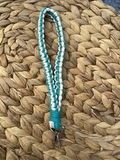 boho macrame wristlet Handmade Braided Keychain