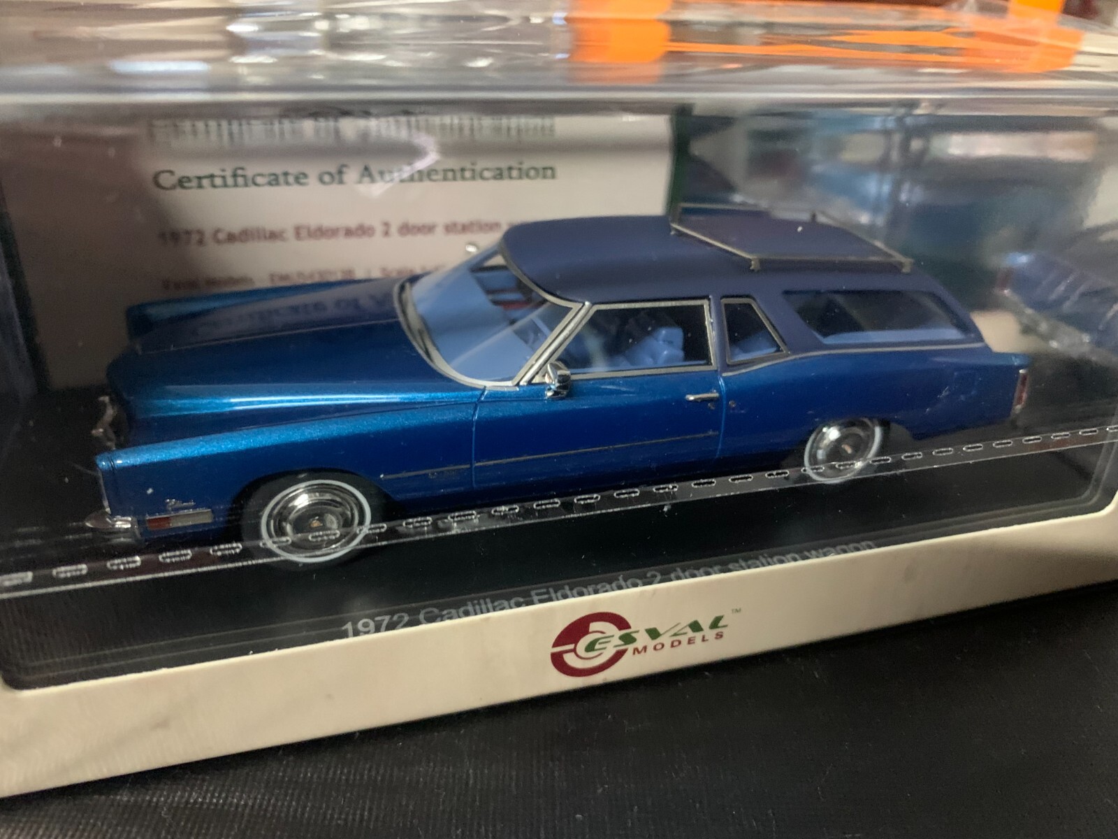 Cadillac Eldorado Break 1972 bleu foncé voiture miniature Esval 1/43