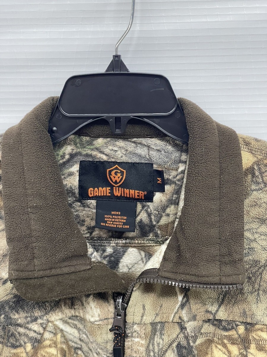 Game Winner Camo Jacket RealtreeFleece Full Zip Pocket Long Sleeve