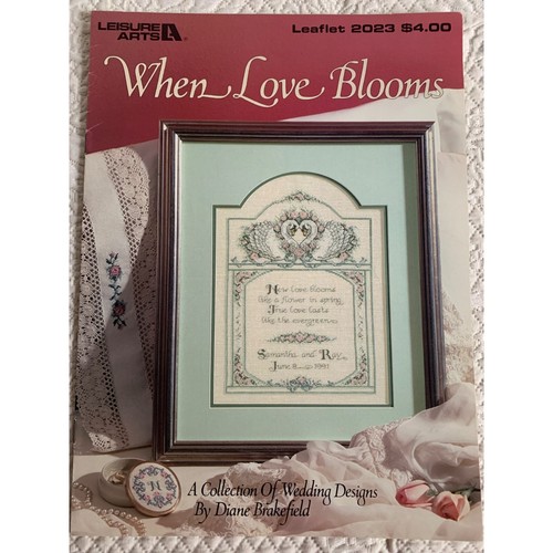 Leisure Arts When Love Blooms cross stitch leaflet book 2023 - Picture 7 of 11