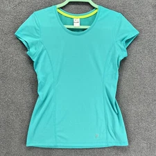 Old Navy Active Top womens XS Teal T Shirt short Sleeves yoga sport Go-Dry