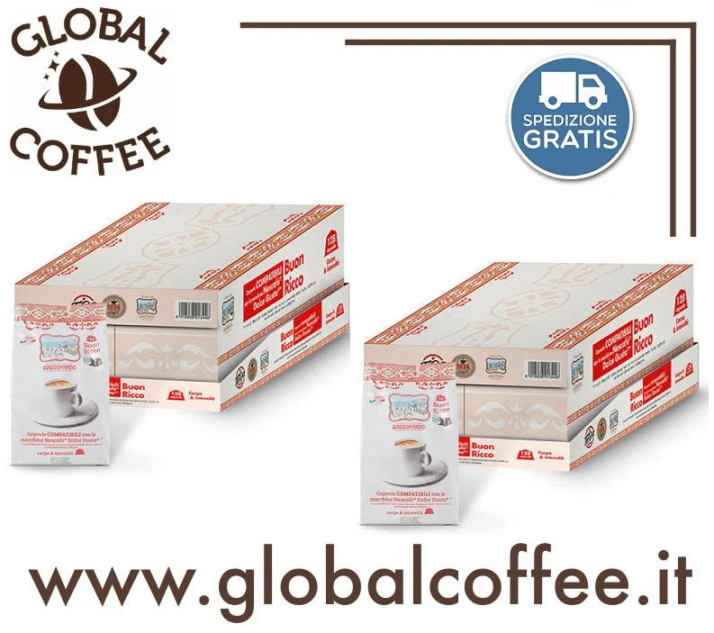 256 Capsule Caffè TODA Gattopardo BUON RICCO Compatibili DOLCE GUSTO To.Da 100%