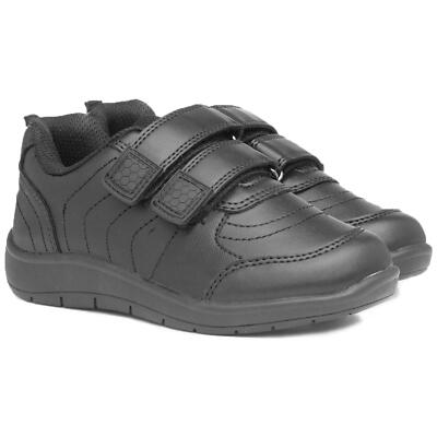 Kids Girls Boys School Shoes Kids Formal Touch Straps Anti-Slip Sporty  Trainers UK