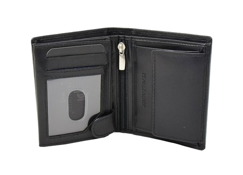 Mens Soft Leather Small Wallet Bifold ID Credit Cards Coins Banknotes Holder NEW - Picture 4 of 13