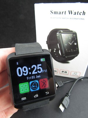 NIB Bluetooth Smart Watch International Black NEW + BOX + 
