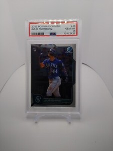 2022 Bowman Chrome #48 Julio Rodriguez  RC card PSA 10 Mariners Gem Mint 💎💎💎