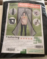 Magnetic Screen Door Heavy Duty Hands-Free Mosquito Mesh Anti Bugs Fly Curtain