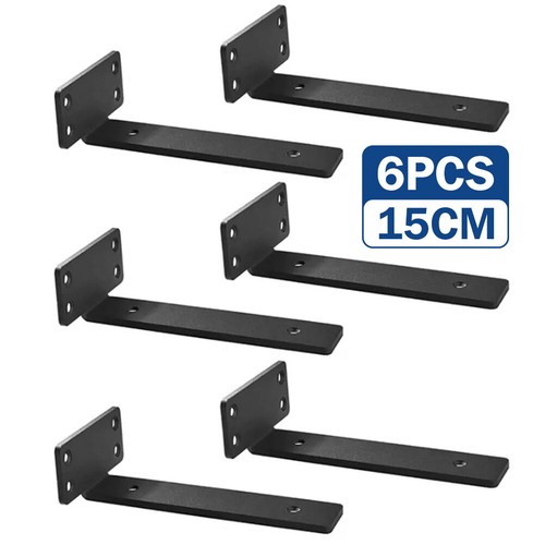 6 Pack Heavy Duty Shelf Bracket 6/8 inch 15CM/20CM Floating Shelf Bracket - Picture 6 of 20