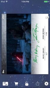 Topps Star Wars Digital Card Trader Blue Movie-Vision Signature Rey Insert