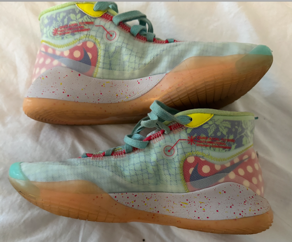 2019 Nike KD 12 Peach Jam Size 7.5 Kevin Durant XII Multicolor