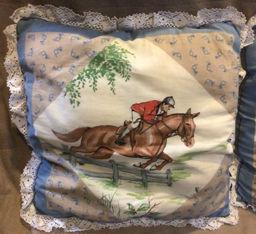 Par de almohadas de lanzamiento para cazadores ecuestres saltadores espalda bronceada - Imagen 2 de 7
