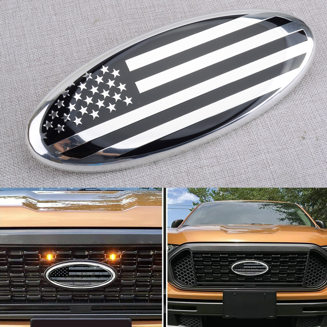 American Flag Badge Nameplate,Front Grille Tailgate Emblem Compatible With 2004 - Foto 7