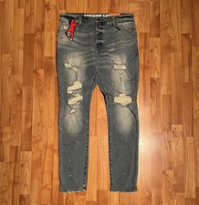 NEW MEN'S BBC BILLIONAIRE BOYS CLUB ICE CREAM GELATTO JEAN IN VINTAGE WASH BLUE