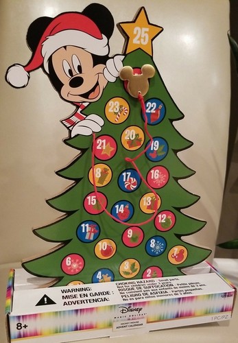 Disney MICKEY MOUSE Wooden Magnetic Advent Calendar Christmas Tree disney-mickey-mouse-wooden-magnetic-advent-calendar-christmas-tree