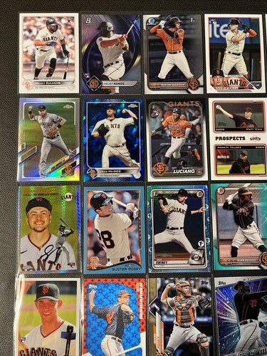 San Francisco Giants 100 Card Lot Refractor Rookie Insert Parallel RC - Picture 3 of 20