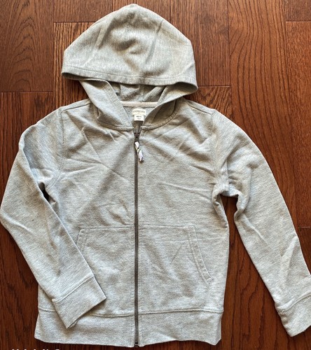 J Crew Crewcuts Hoodie BOYS Medium (8-9) Grey Sweatshirt Jacket Full ...