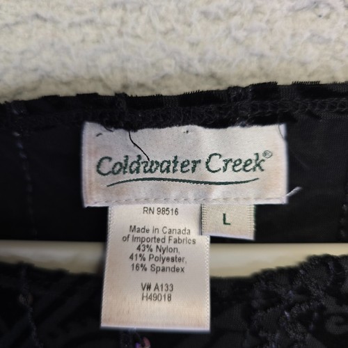 Coldwater Creek Top Womens L Floral Velvet Burnout Sequins Lace Romantic Fairy - Picture 10 of 19