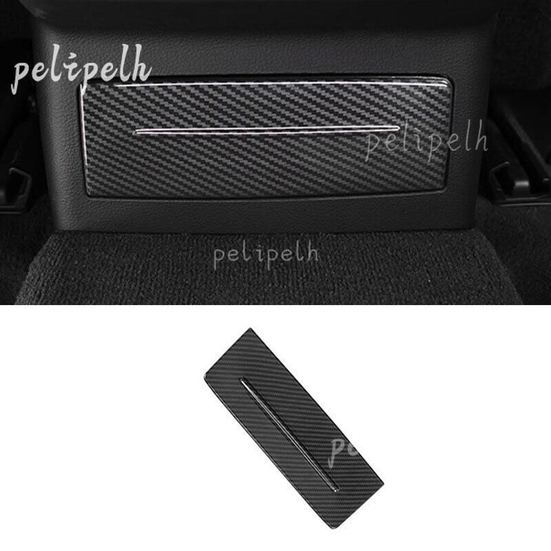 Fit For Audi Q7 2016-2019 Carbon Fiber Steel Rear Cigarette Lighter Panel  Trim
