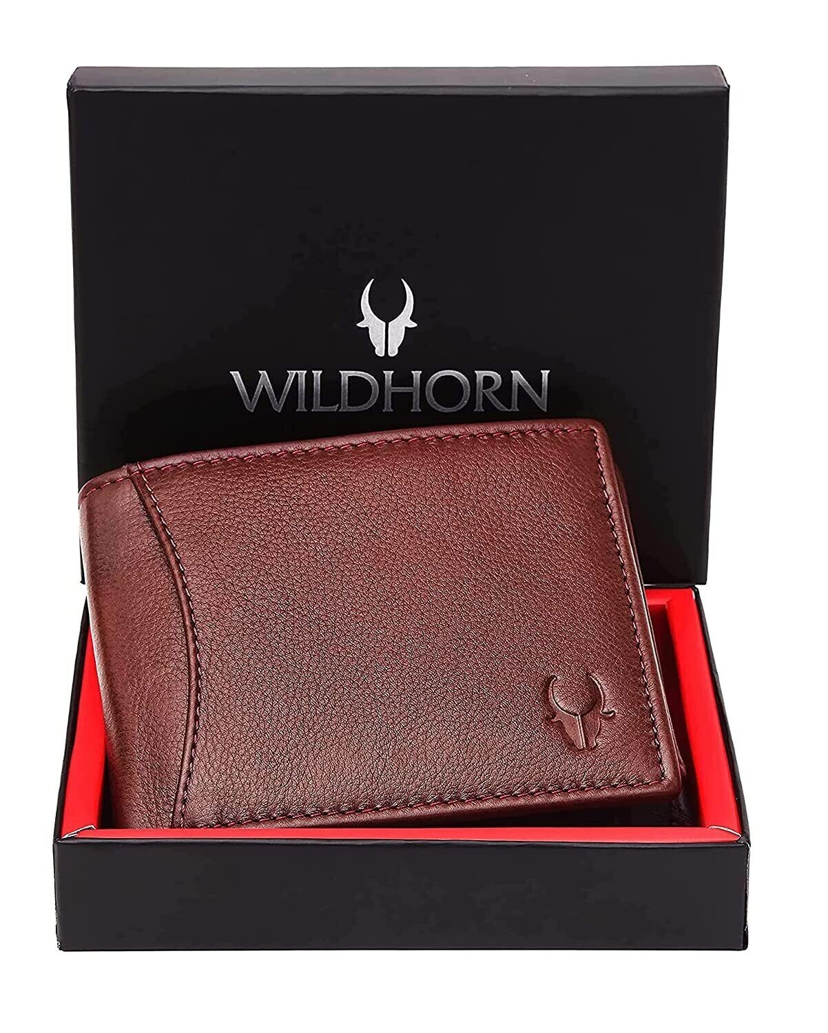 Brand New Authentic Wildhorn Rfid Bombay Brown Genuine Leather Wallet