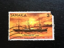 JAMAICA 1970 CENTENARY INTRODUCTION TELEGRAPH SERVICE 3C CABLE SHIP DACIA - USED