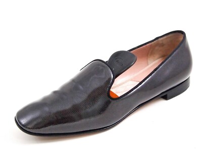 Mocassins femme Armani 36 US chaussures en cuir verni gris