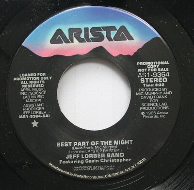 Rock Promo Nm! 45 Jeff Lorber Band - Best Part Of The Night / Best Part Of The N