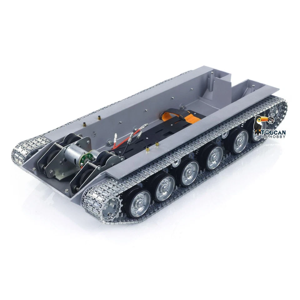 Metal Chassis W/ Gearbox Wheels for Heng Long 1/16 RC Tank Merkava IV 3958 Model - Image 3 of 4